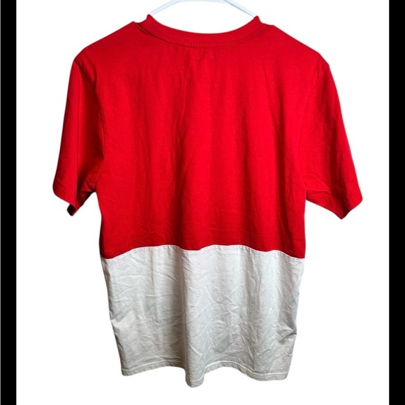 19V69 Italia Alessandro Versace Red White Crew Neck Tshirt Size Medium - Picture 4 of 5